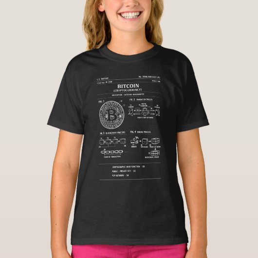 Bitcoin Schema: Crypto Stroomdiagram T-shirt (Voorkant)