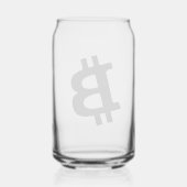 Bitcoin Simple Blikvorm Glas (Achterkant)