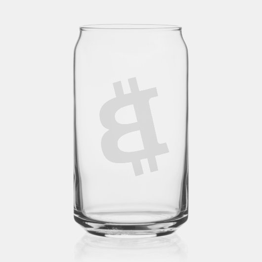 Bitcoin Simple Blikvorm Glas (Achterkant)