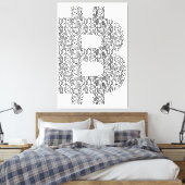 Bitcoin Simple Canvas Afdruk (Insitu (Slaapkamer))