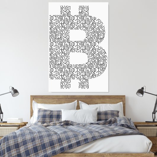 Bitcoin Simple Canvas Afdruk (Insitu (Slaapkamer))