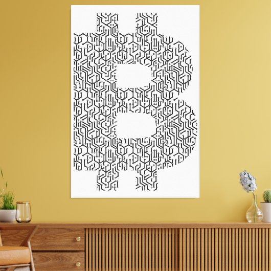Bitcoin Simple Canvas Afdruk (Insitu (Woonkamer))