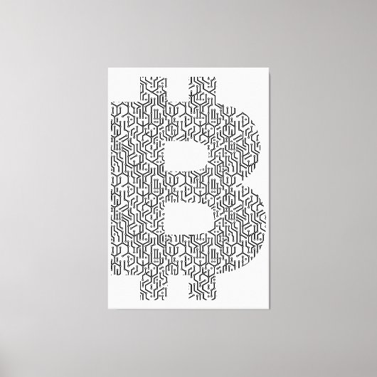 Bitcoin Simple Canvas Afdruk (Voorkant)