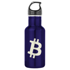Bitcoin Standaard ₿ (Blauw) Waterfles