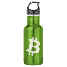 Bitcoin Standaard ₿ (Groen) Waterfles