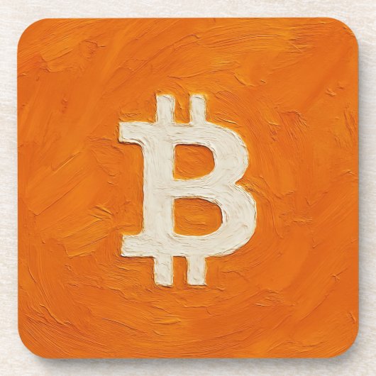 Bitcoin Standaard (Olie, Stijl: 1) Bier Onderzetter (Voorkant)