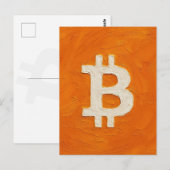Bitcoin Standaard (Olie, Stijl: 1) Briefkaart (Voorkant / Achterkant)