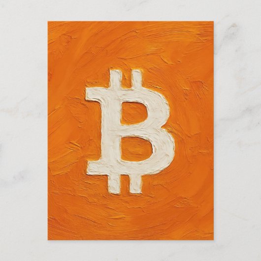 Bitcoin Standaard (Olie, Stijl: 1) Briefkaart (Voorkant)