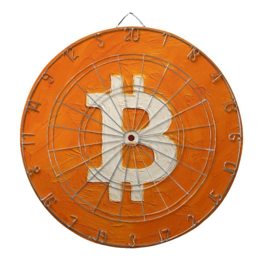 Bitcoin Standaard (Olie, Stijl: 1) Dartbord (Voorkant)