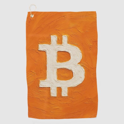 Bitcoin Standaard (Olie, Stijl: 1) Golfhanddoek (Voorkant)