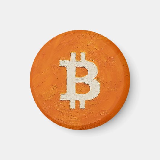 Bitcoin Standaard (Olie, Stijl: 1) Magneet (Voorkant)