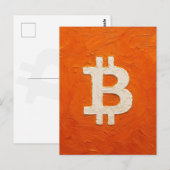 Bitcoin Standaard (Olie, Stijl: 2) Briefkaart (Voorkant / Achterkant)