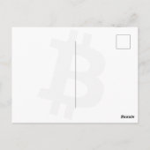 Bitcoin Standaard (Olie, Stijl: 2) Briefkaart (Achterkant)