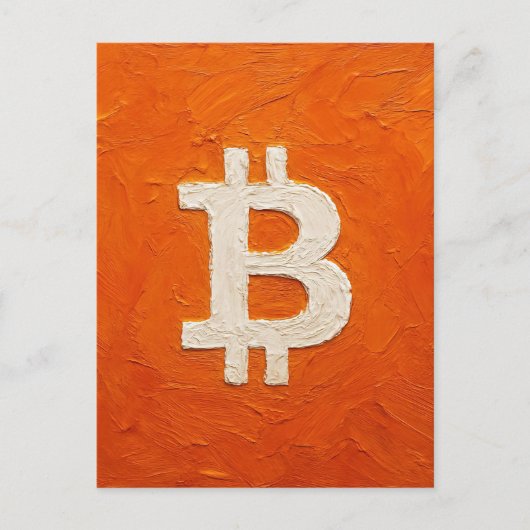 Bitcoin Standaard (Olie, Stijl: 2) Briefkaart (Voorkant)