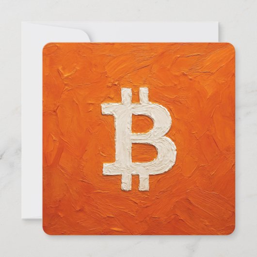 Bitcoin Standaard (Olie, Stijl: 2) Feestdagenkaart (Voorkant)