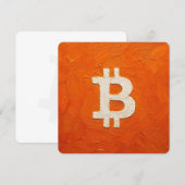 Bitcoin Standaard (Olie, Stijl: 2) Feestdagenkaart (Voorkant / Achterkant)