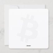 Bitcoin Standaard (Olie, Stijl: 2) Feestdagenkaart (Achterkant)