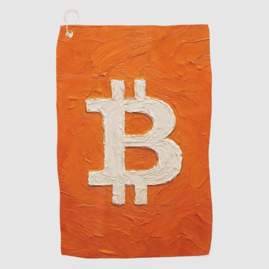 Bitcoin Standaard (Olie, Stijl: 2) Golfhanddoek (Voorkant)