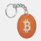 Bitcoin Standaard (Olie, Stijl: 2) Sleutelhanger (Voorkant Links)