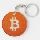 Bitcoin Standaard (Olie, Stijl: 2) Sleutelhanger (Achterkant)