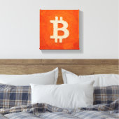 Bitcoin Standaard (Olie, Stijl: 3) Canvas Afdruk (Insitu (Slaapkamer))