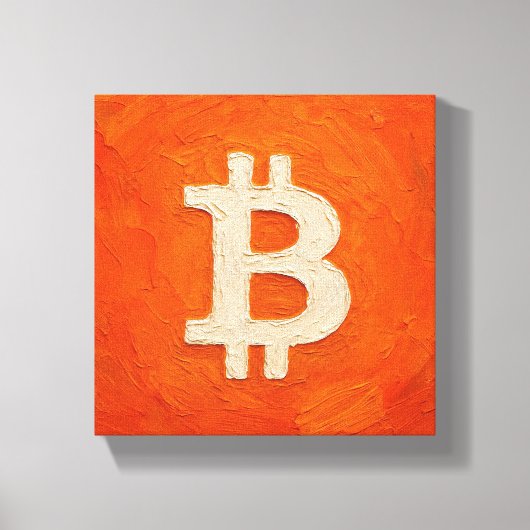 Bitcoin Standaard (Olie, Stijl: 3) Canvas Afdruk (Voorkant)