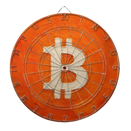 Bitcoin Standaard (Olie, Stijl: 3) Dartbord (Voorkant)