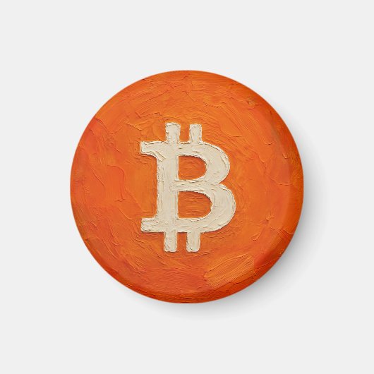 Bitcoin Standaard (Olie, Stijl: 3) Magneet (Voorkant)