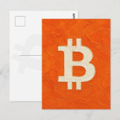 Bitcoin Standaard (Olie, Stijl: 4) Briefkaart (Voorkant / Achterkant)