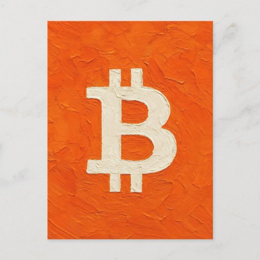 Bitcoin Standaard (Olie, Stijl: 4) Briefkaart (Voorkant)