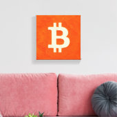 Bitcoin Standaard (Olie, Stijl: 4) Canvas Afdruk (Insitu (Woonkamer))