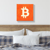Bitcoin Standaard (Olie, Stijl: 4) Canvas Afdruk (Insitu (Slaapkamer))