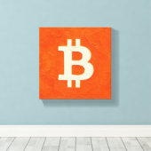 Bitcoin Standaard (Olie, Stijl: 4) Canvas Afdruk (Insitu (Houten vloer))
