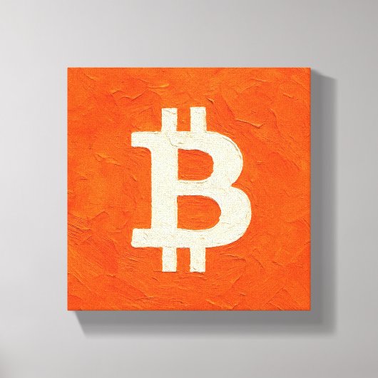 Bitcoin Standaard (Olie, Stijl: 4) Canvas Afdruk (Voorkant)