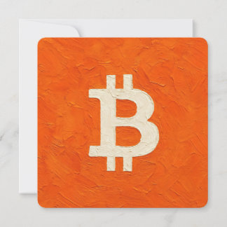 Bitcoin Standaard (Olie, Stijl: 4) Feestdagenkaart