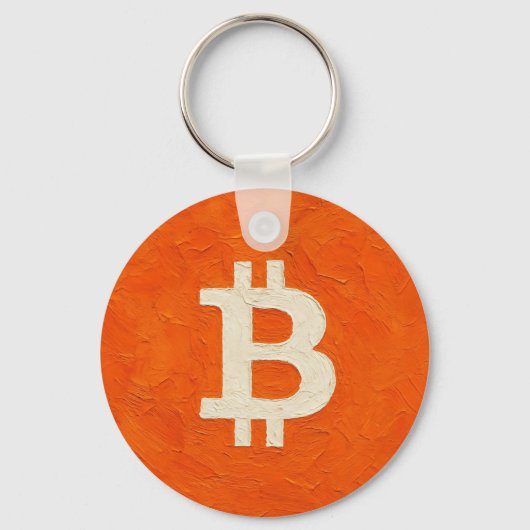 Bitcoin Standaard (Olie, Stijl: 4) Sleutelhanger (Voorkant)