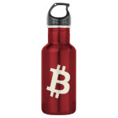 Bitcoin Standaard ₿ (Rood) Waterfles (Voorkant)