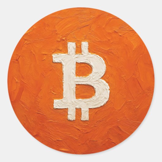 Bitcoin Standard (Oil, Style: 2) Ronde Sticker (Voorkant)