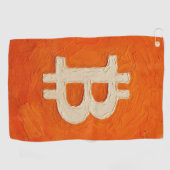 Bitcoin Standard (Oil, Style: 3) Golfhanddoek (Horizontaal)