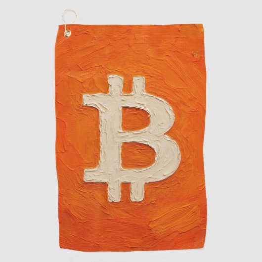 Bitcoin Standard (Oil, Style: 3) Golfhanddoek (Voorkant)