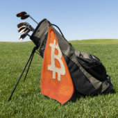 Bitcoin Standard (Oil, Style: 3) Golfhanddoek (Groen)