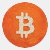 Bitcoin Standard (Oil, Style: 3) Ronde Sticker (Voorkant)