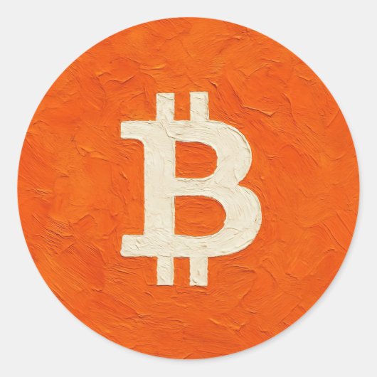 Bitcoin Standard (Oil, Style: 4) Ronde Sticker (Voorkant)
