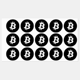 Bitcoin stickerblad labels