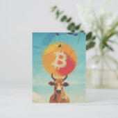 Bitcoin Stier All-Time-High (ATH) Briefkaart (Staand voorkant)