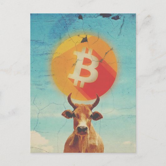 Bitcoin Stier All-Time-High (ATH) Briefkaart (Voorkant)