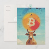 Bitcoin-stier aller tijden hoog (ATH) Feestdagenkaart (Voorkant / Achterkant)