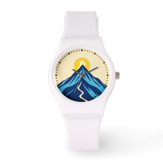 Bitcoin stijgt (stijl: helder) horloge (Voorkant)