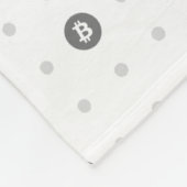 Bitcoin Stippen Fleece Deken (Hoek)