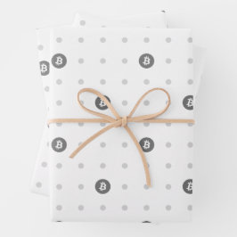 Bitcoin Stippen Inpakpapier Vellen